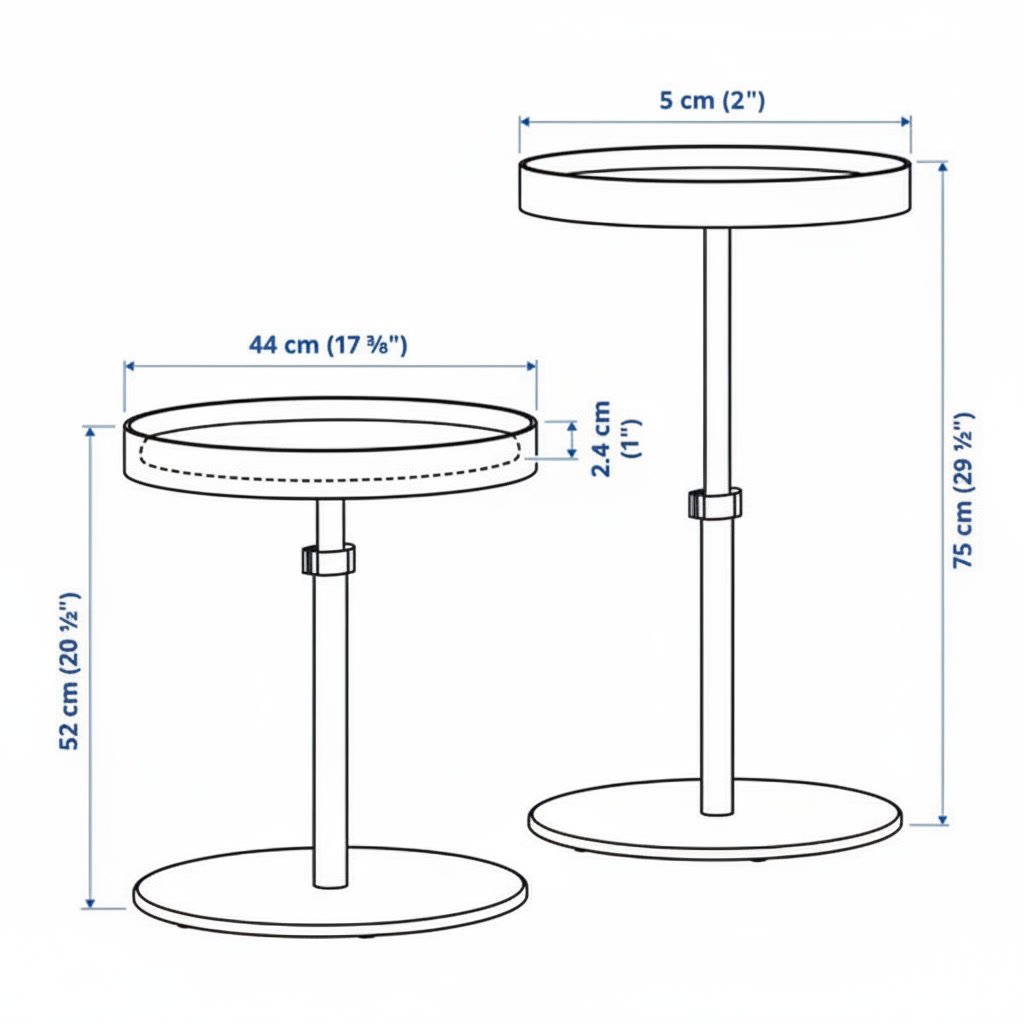 TRANERUD Black Small Coffee Table - Image 4