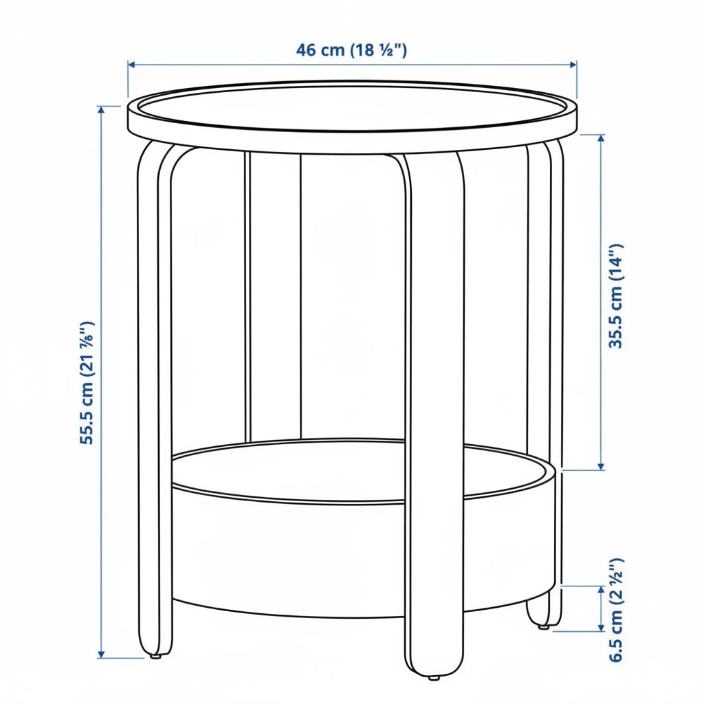BERGEBY Small Round Side Table - Image 8