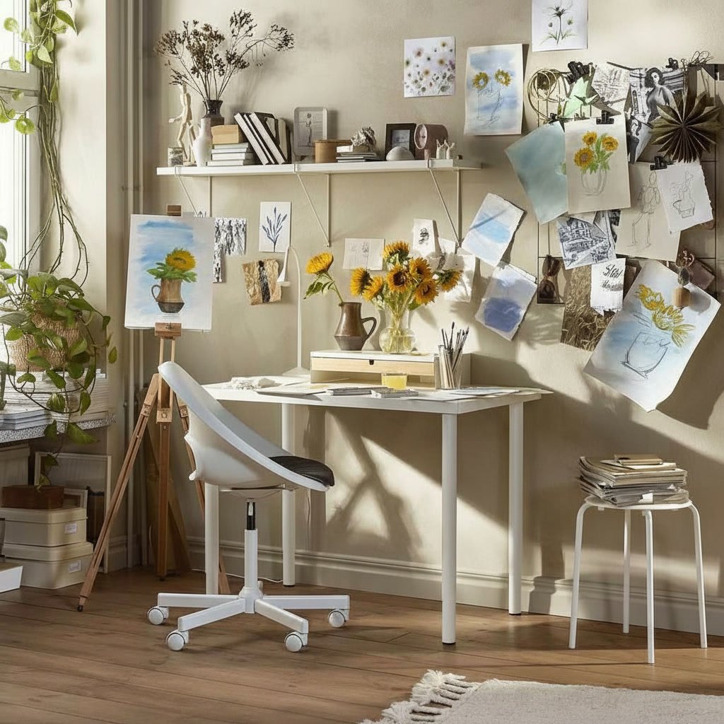 LINVORA/ELOV Computer Desk – Adjustable Height Home Office Desk - Image 3