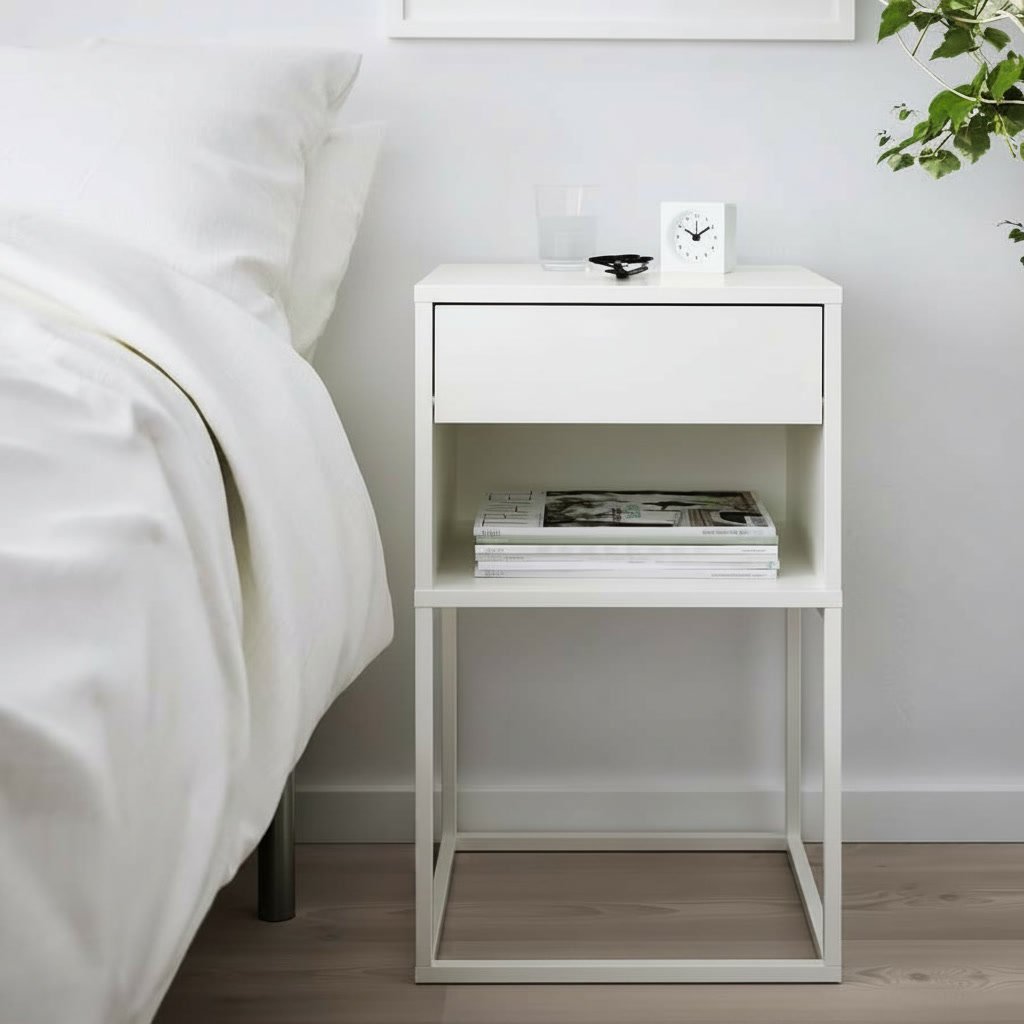 VIKHOLM 1-Drawer Bedside Table - Image 7