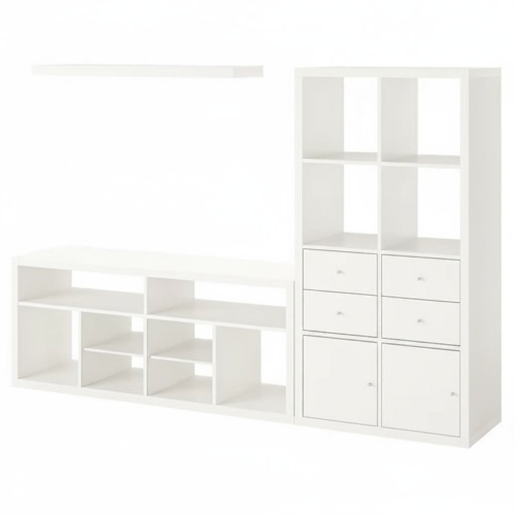 NORDICA/LAKK Large Console TV Stand With Storage Unit & Shelf - Image 5