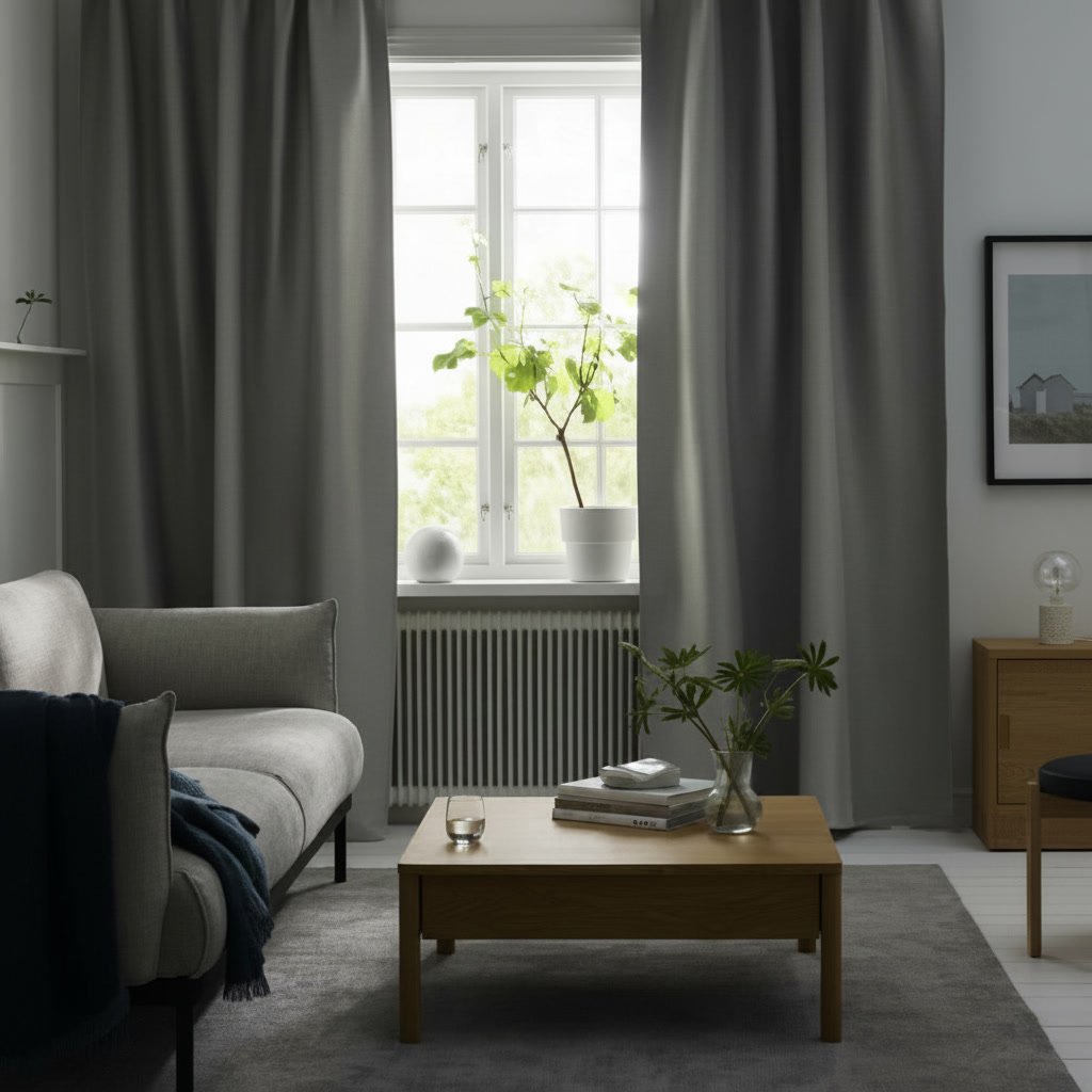 VILBOR Polyester Room Darkening Pleated Curtains - Image 10