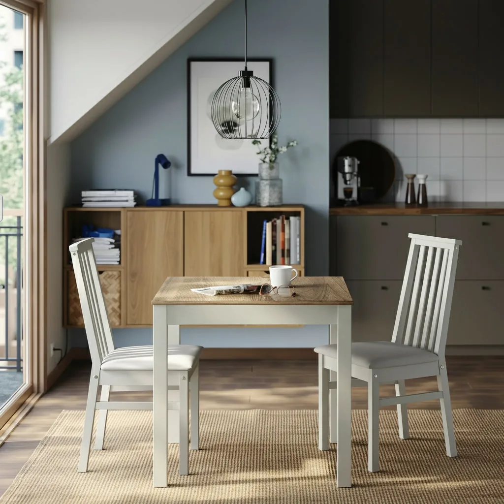 ALVORA Upholstered Slatted Back Dining Chair - Image 5