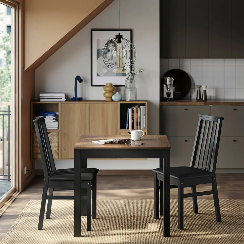 ALVORA Upholstered Slatted Back Dining Chair - Image 3