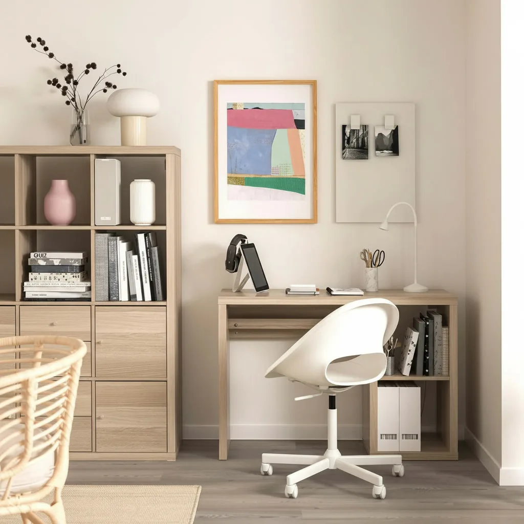 NORDICA/Loreget Computer Table with Swivel Chair Set - Image 4