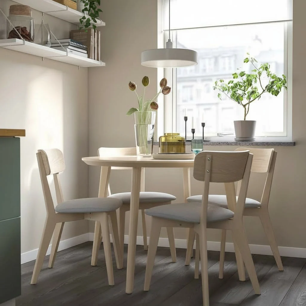 LISORA Solid Birch Upholstered Chair - Image 3