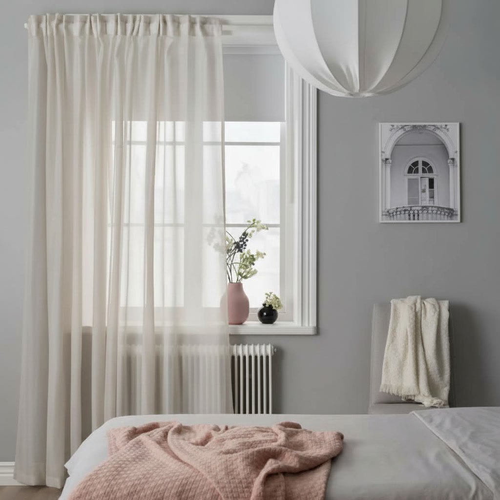 STENFR Polyester Pleated Airy Curtains-300x250 cm - Image 2