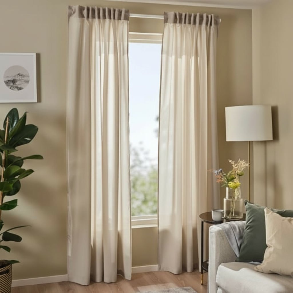 ROSENBLOM Polyester Pleated Airy Curtains - Image 2