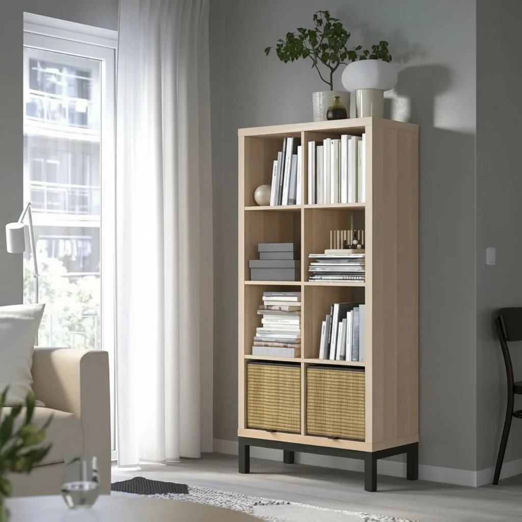 NORDICA Tall 8 Cube Shelving Unit with Underframe - Image 2