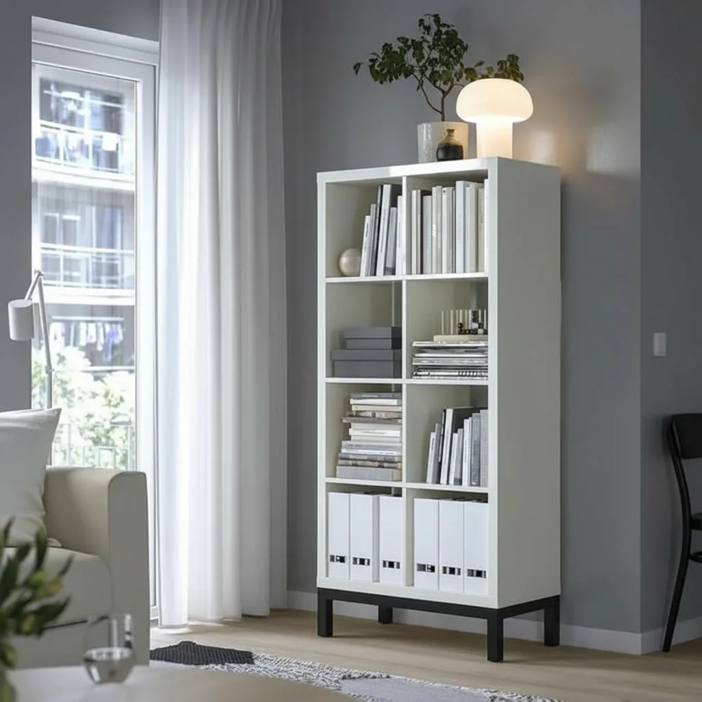 NORDICA Tall 8 Cube Shelving Unit with Underframe - Image 4