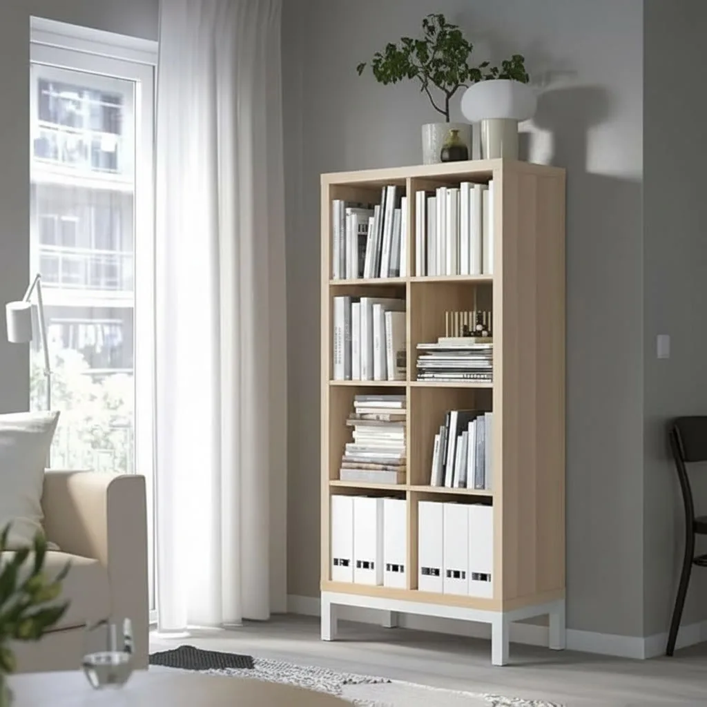 NORDICA Tall 8 Cube Shelving Unit with Underframe - Image 7