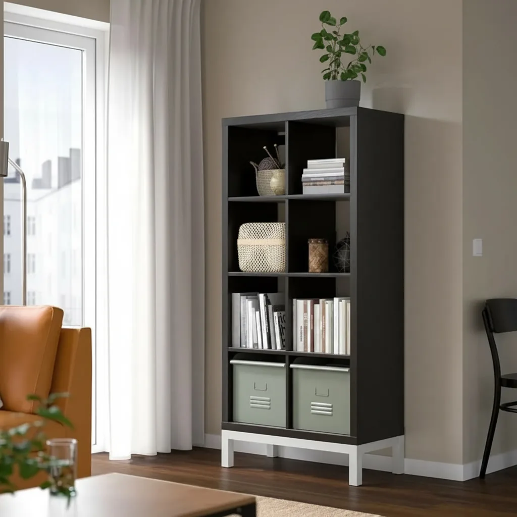 NORDICA Tall 8 Cube Shelving Unit with Underframe - Image 9