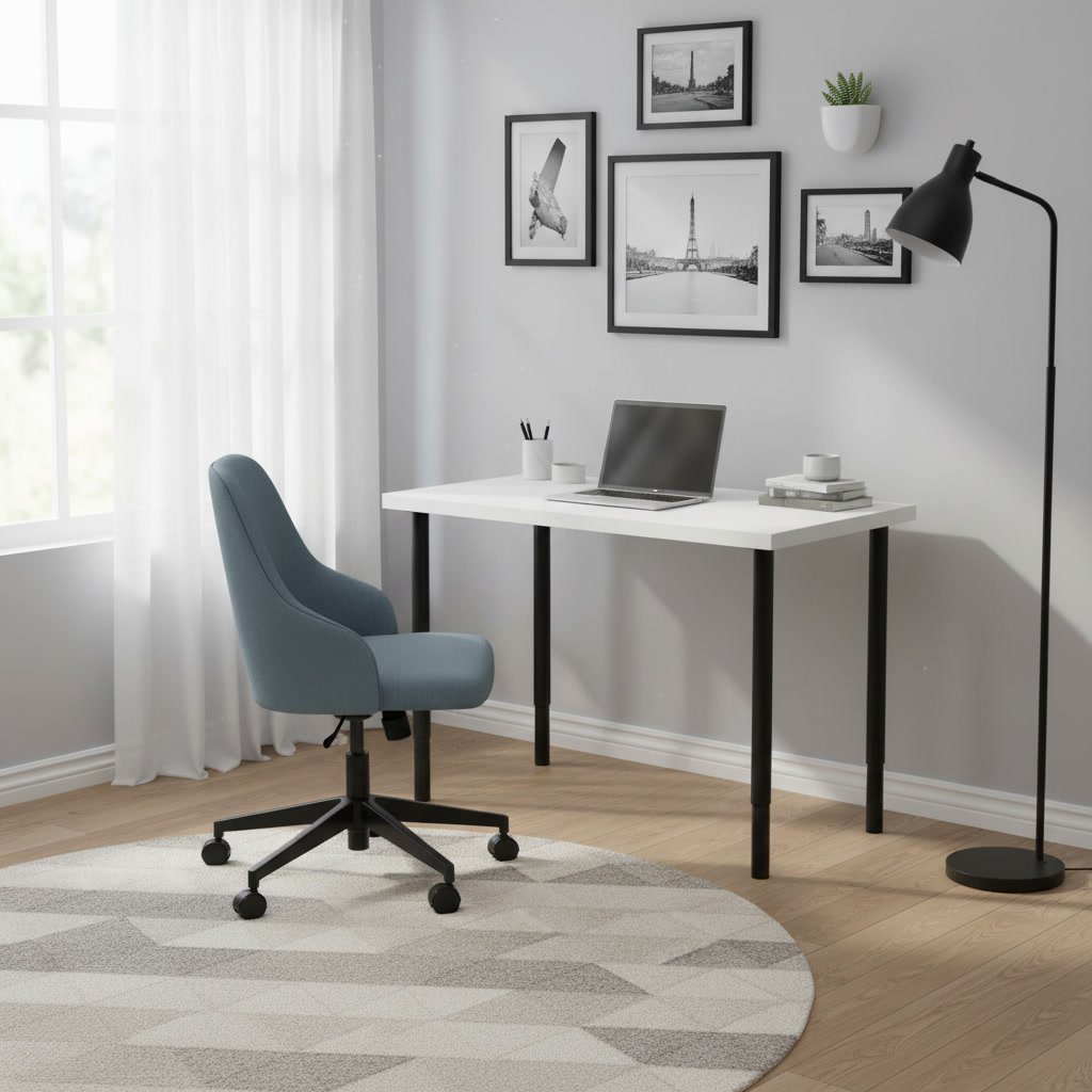 LINVORA/ELOV Computer Desk – Adjustable Height Home Office Desk - Image 2