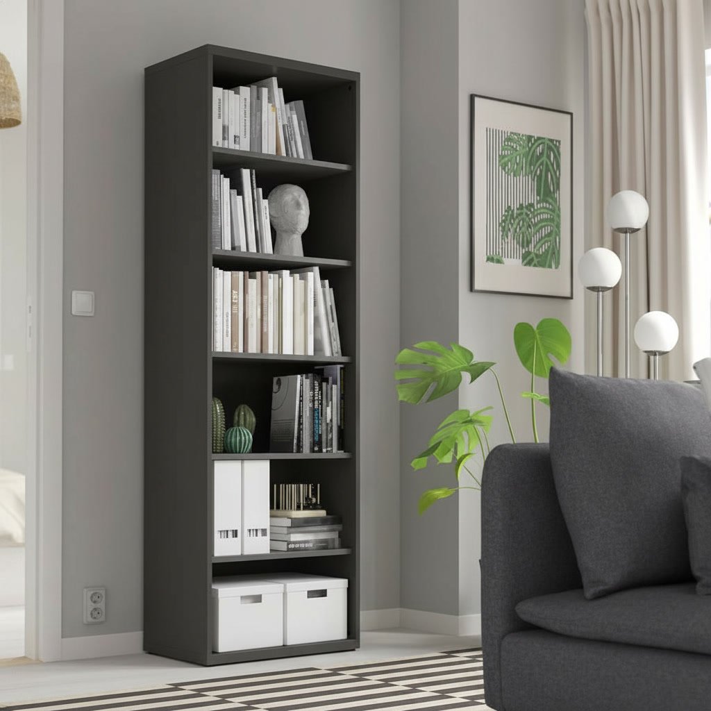 VESTARA Tall 5-Shelves Bookcase - Image 3