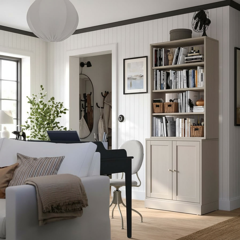 HAVSTAK Tall Storage Cabinet and Shelving Combination - Image 3