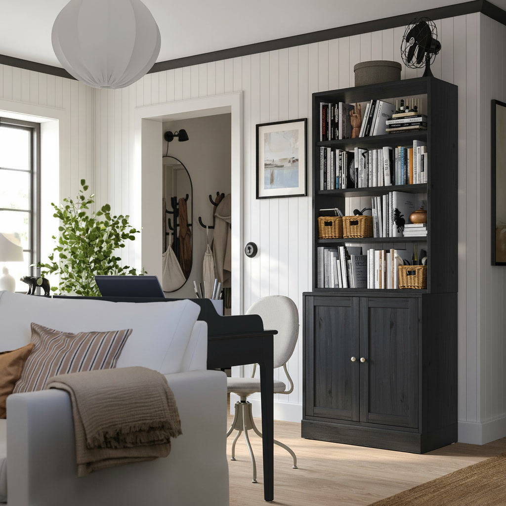HAVSTAK Tall Storage Cabinet and Shelving Combination - Image 2
