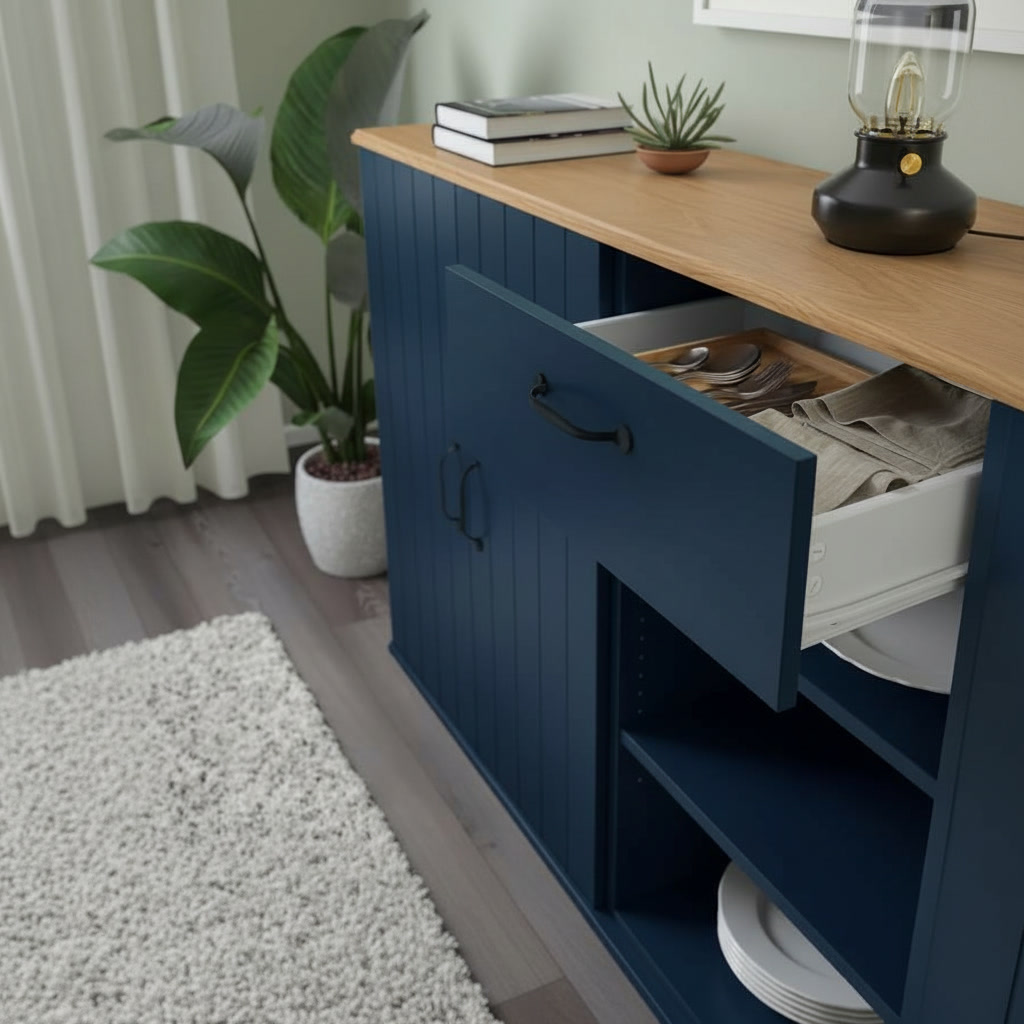 SKRUVIK Display Cabinet & Storage Sideboard Unit - Image 6