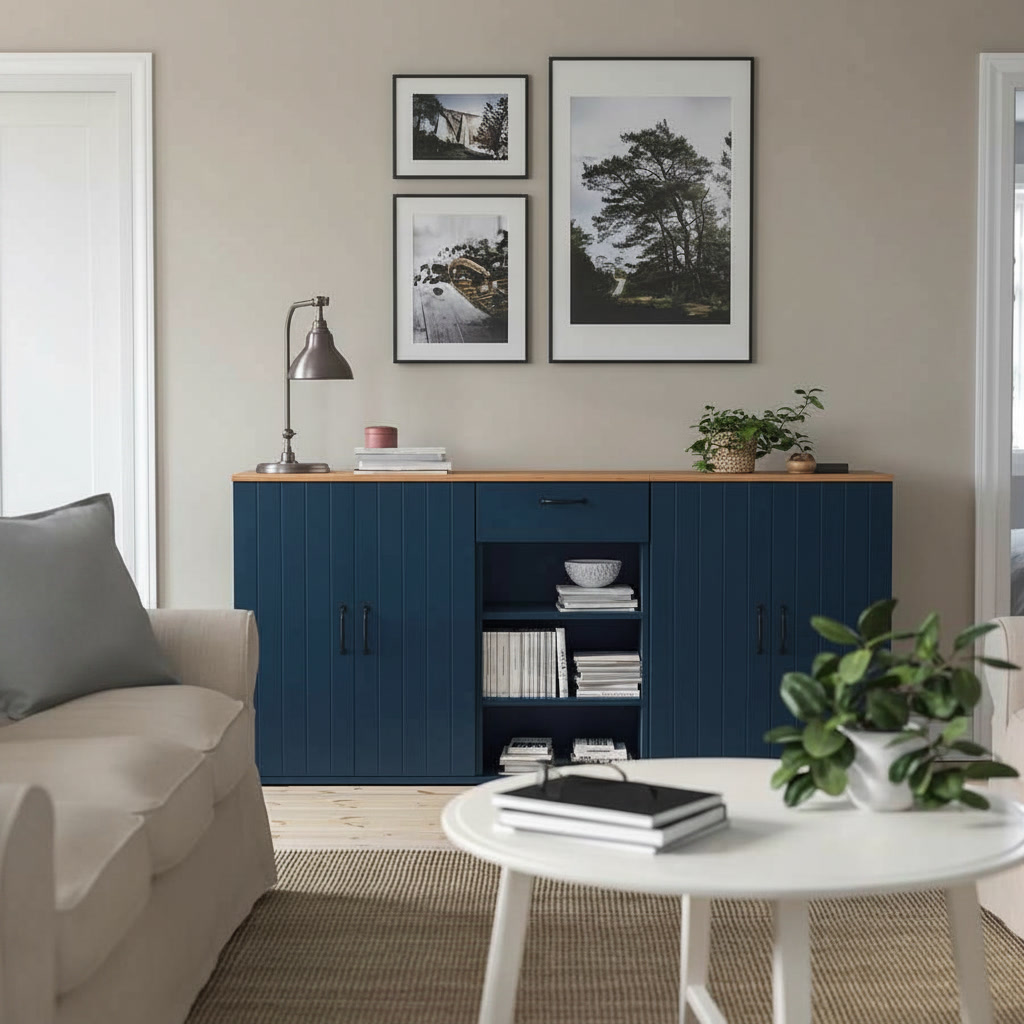 SKRUVIK Display Cabinet & Storage Sideboard Unit - Image 5