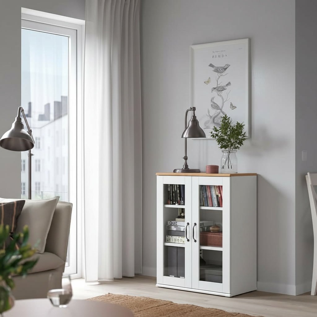 SKRUVIK Glass Display Storage Cabinet - Image 7
