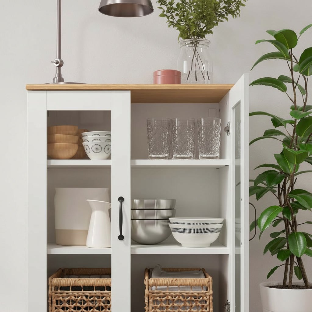 SKRUVIK Glass Display Storage Cabinet - Image 8