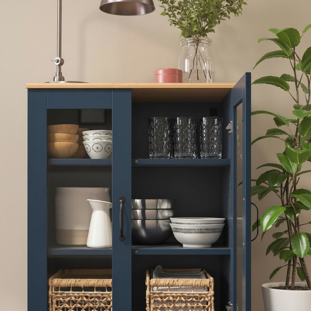 SKRUVIK Glass Display Storage Cabinet - Image 3