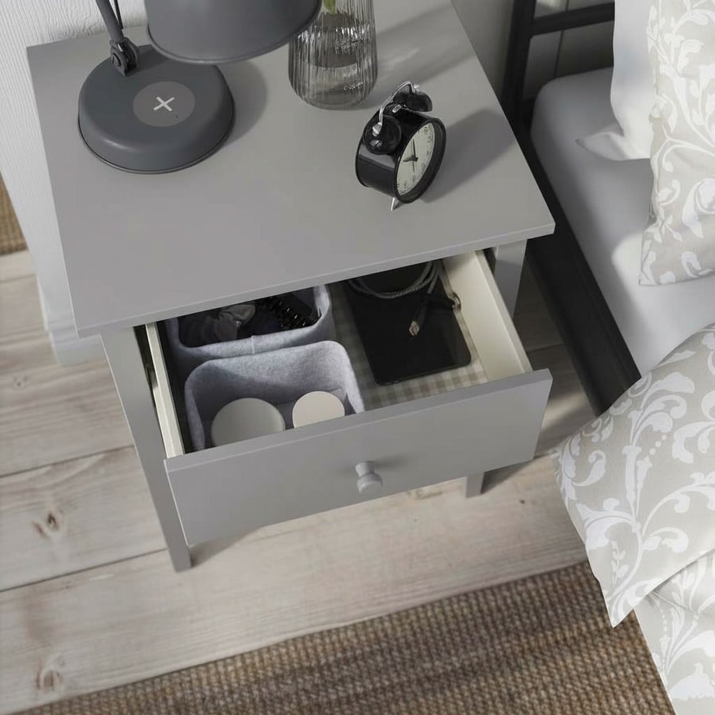 VALDORA Bedside Table with Drawer and Door - Image 7
