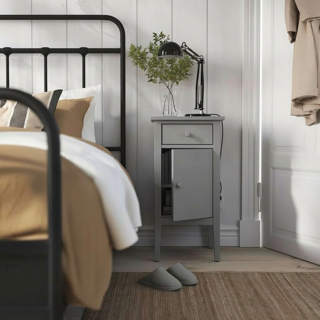 VALDORA Bedside Table with Drawer and Door - Image 6