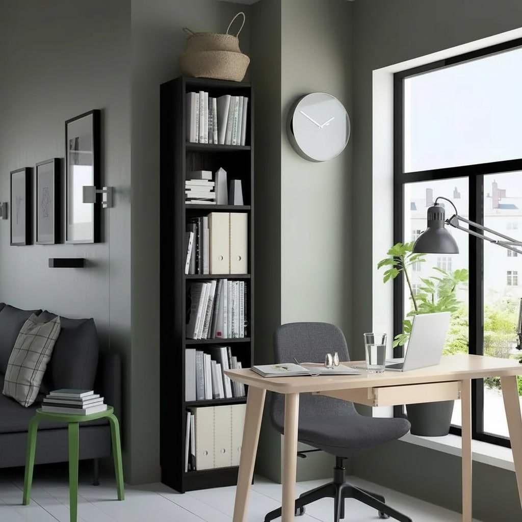 BRIXTON Tall Narrow 6-Shelf Bookcase - Image 2
