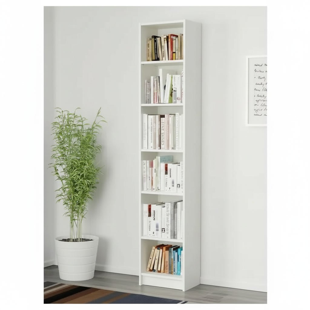 BRIXTON Tall Narrow 6-Shelf Bookcase - Image 3