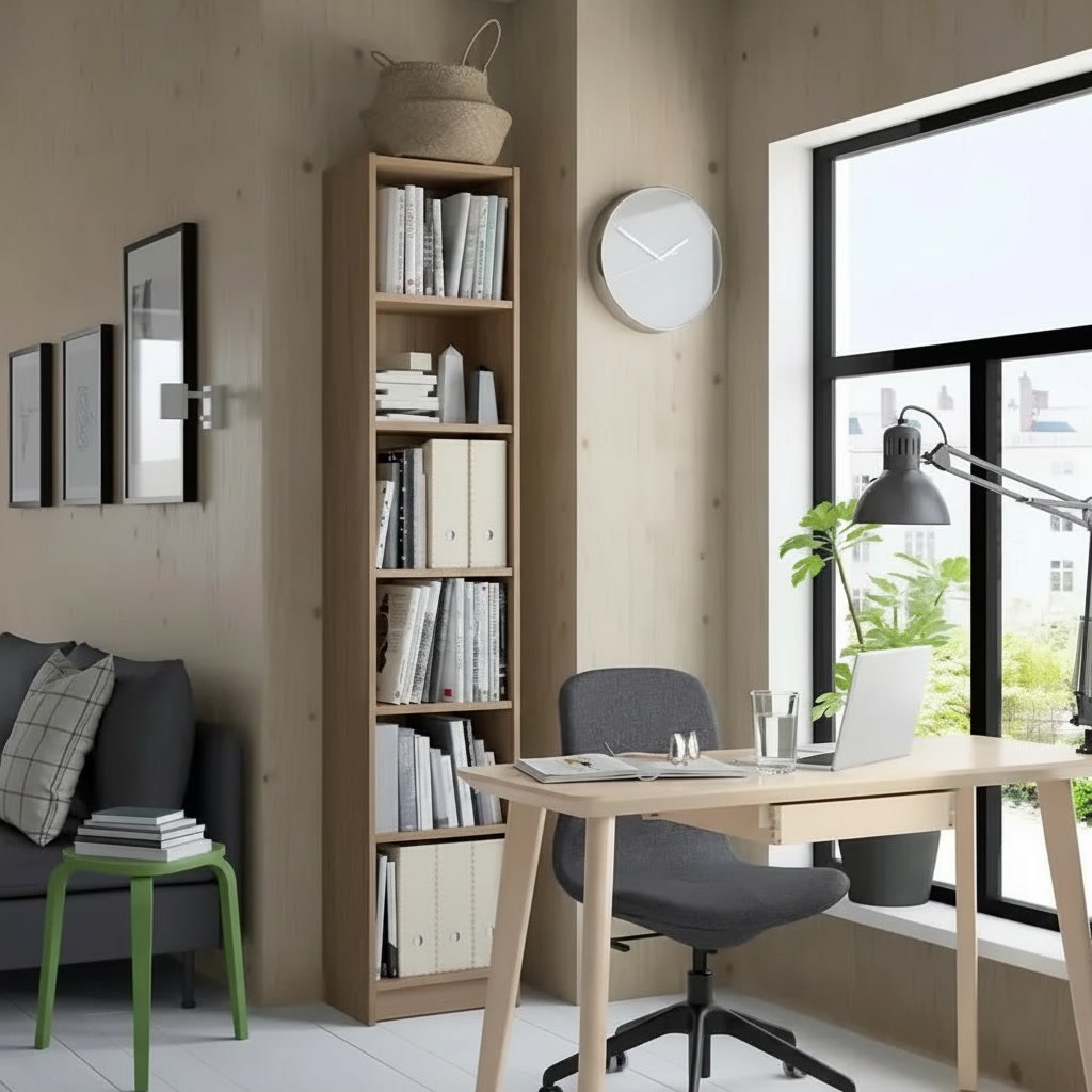BRIXTON Tall Narrow 6-Shelf Bookcase - Image 5