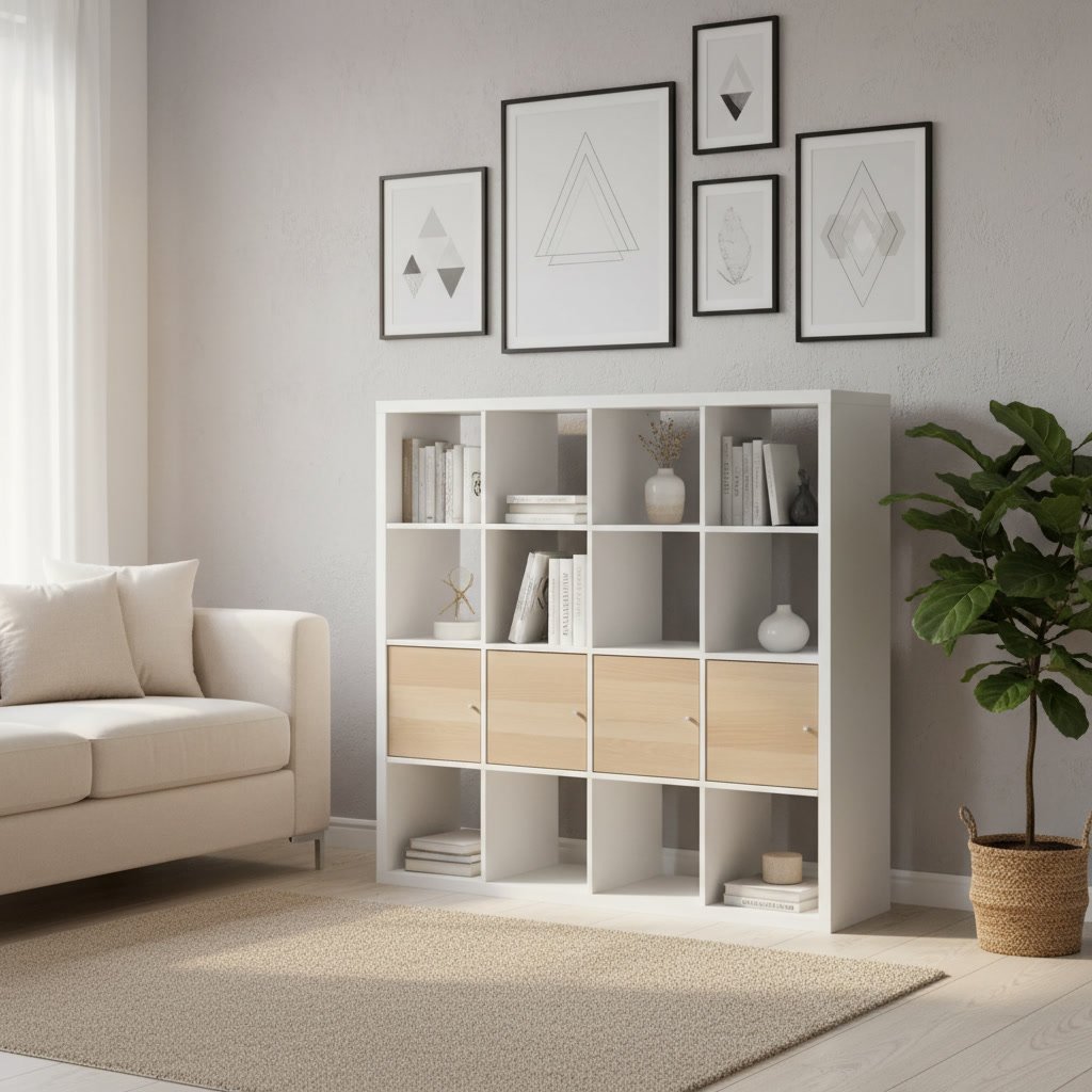 NORDICA 16-Cube Shelving Unit/4 Door Inserts - Image 8