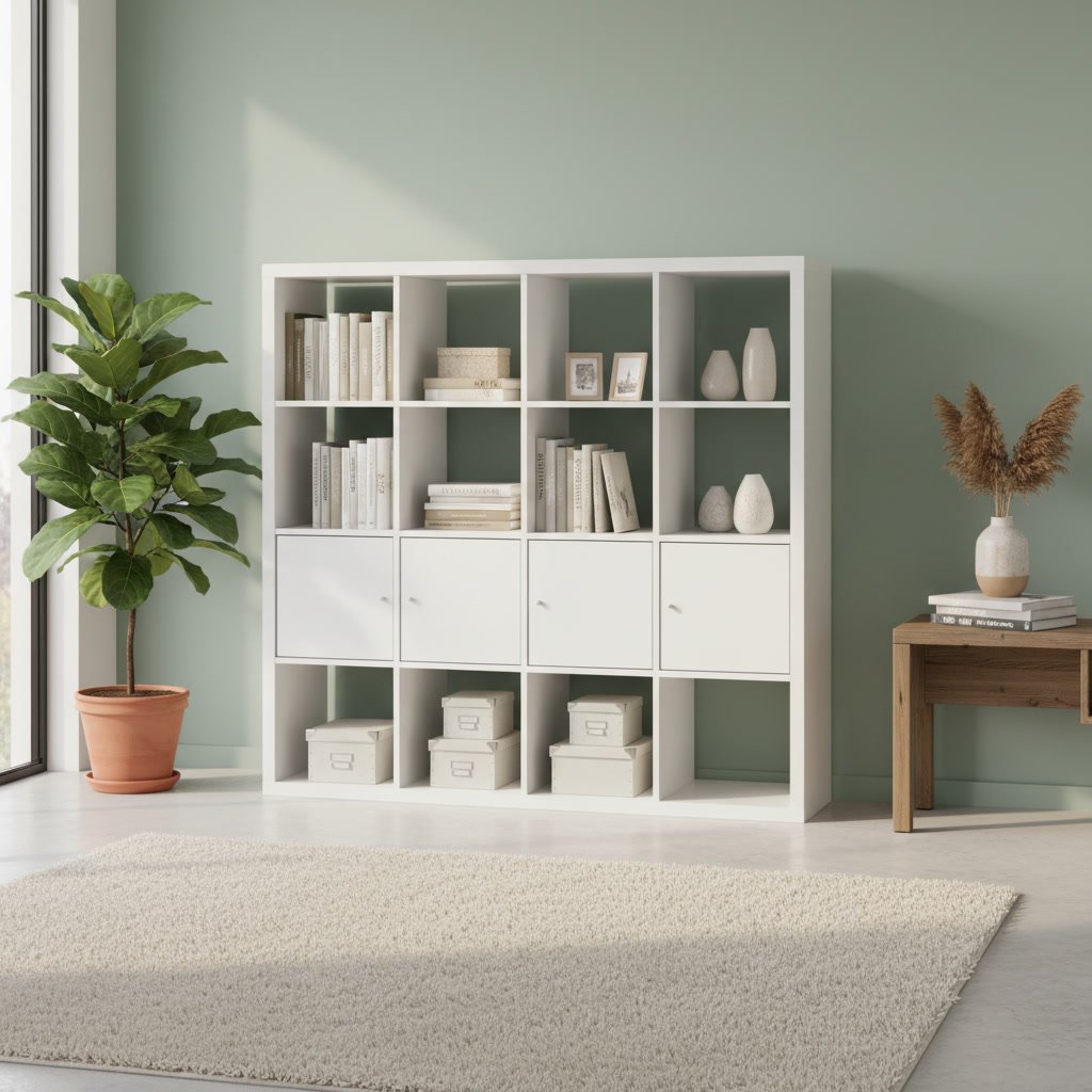 NORDICA 16-Cube Shelving Unit/4 Door Inserts - Image 2