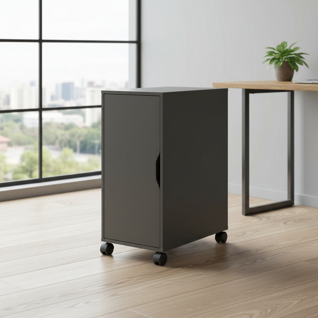 ALVEX 1-Door Mobile Storage Cabinet - Image 3