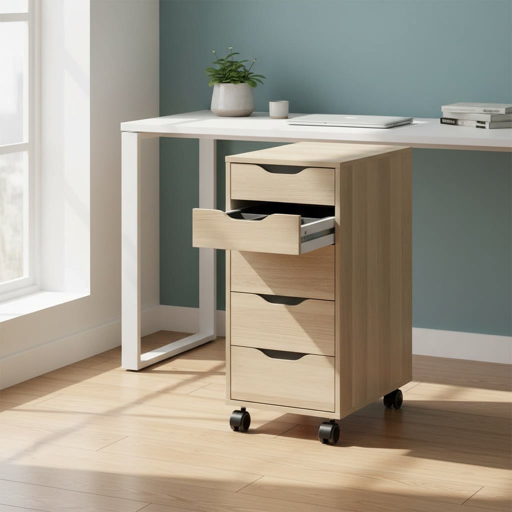 ALVEX 5-Drawer Rolling Workstation Chest - Image 3