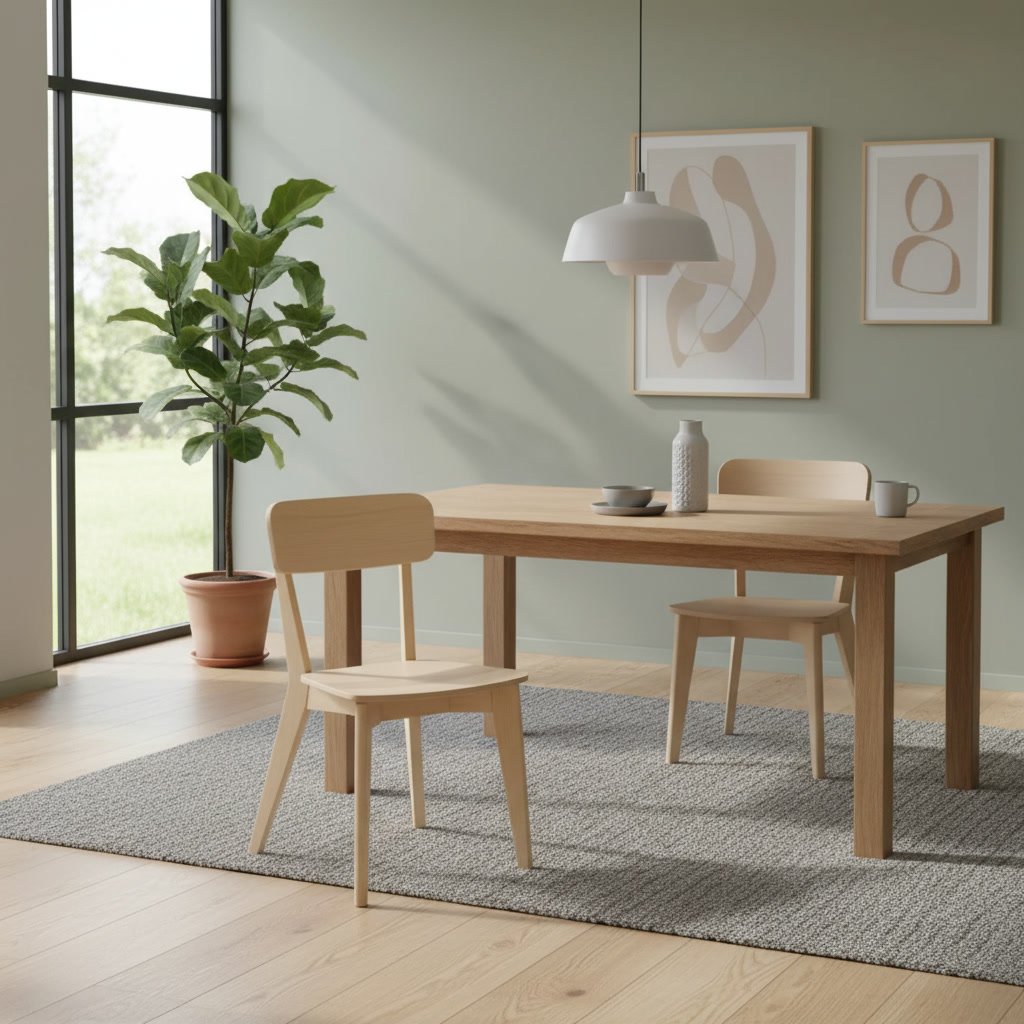 LISORA Solid Birch Dining Chair - Image 2