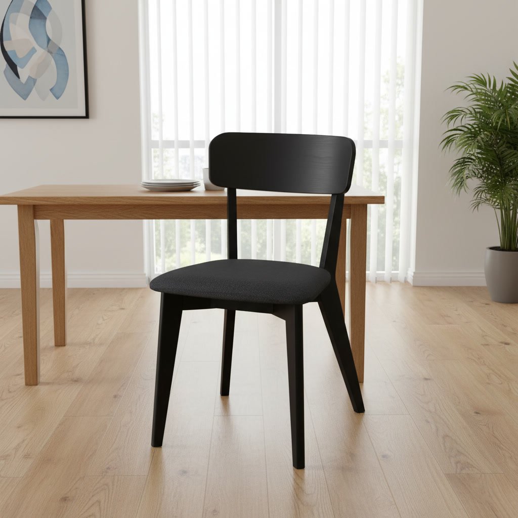 LISORA Solid Birch Upholstered Chair - Image 4