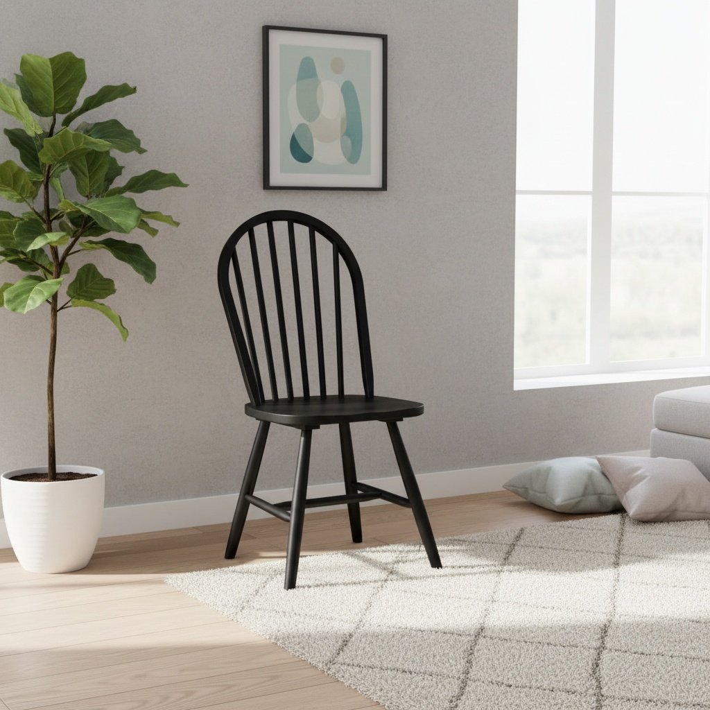 OAKVIK Solid Acacia Windsor Dining Chair - Image 2