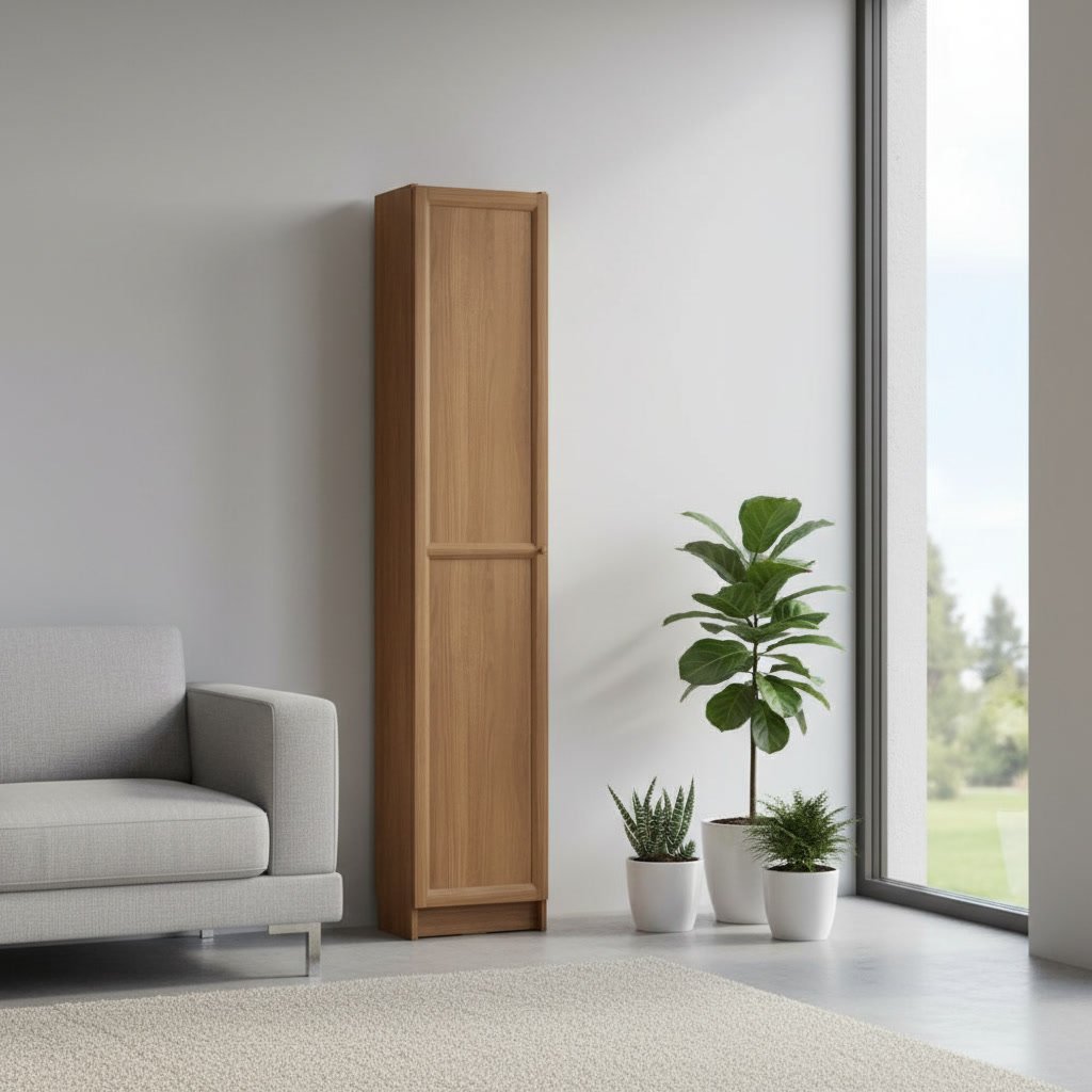 BRIXTON Tall Narrow 1-Door Bookcase - Image 3