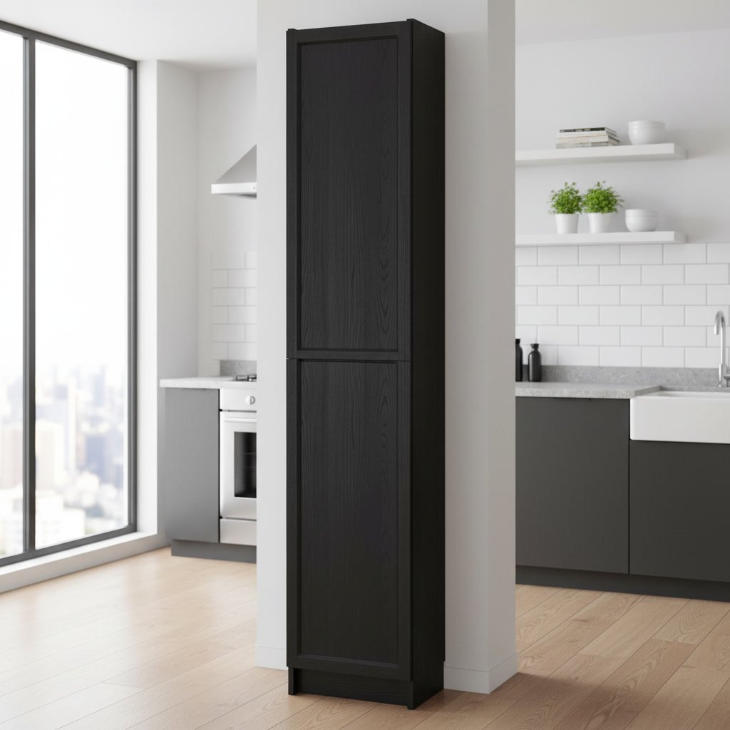 BRIXTON Tall Narrow 1-Door Bookcase - Image 2