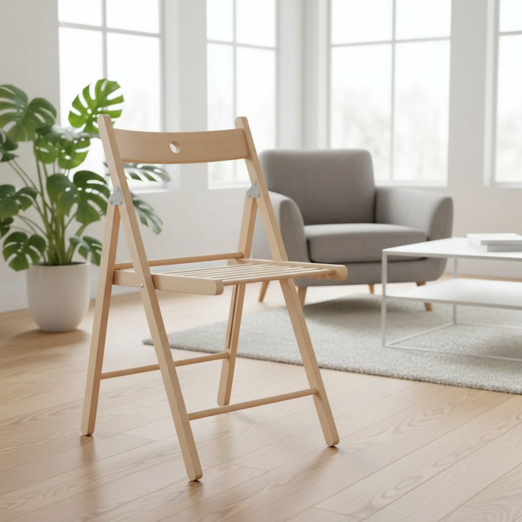 FROVIK Solid Beech Folding Chair - Image 4