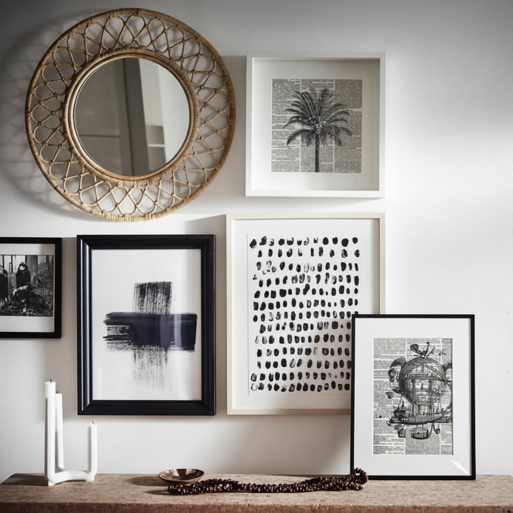GRIN Woven Rattan Round Wall Mirror - Image 2
