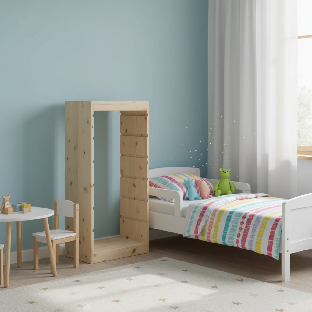 TROVIK Storage Frame- 44 × 30 × 91 cm Pine - Image 2