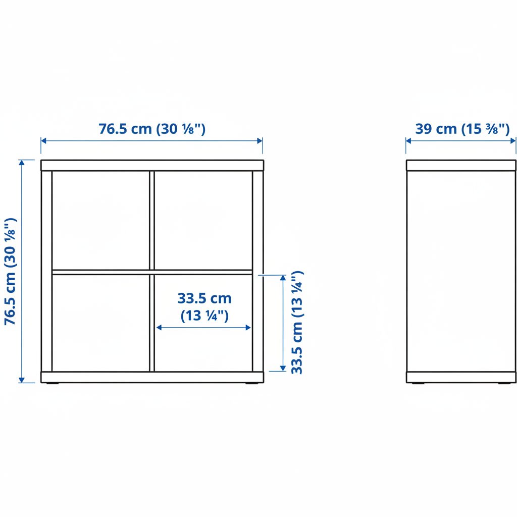 NORDICA 4-Cube Shelving Unit With Doors - Image 22