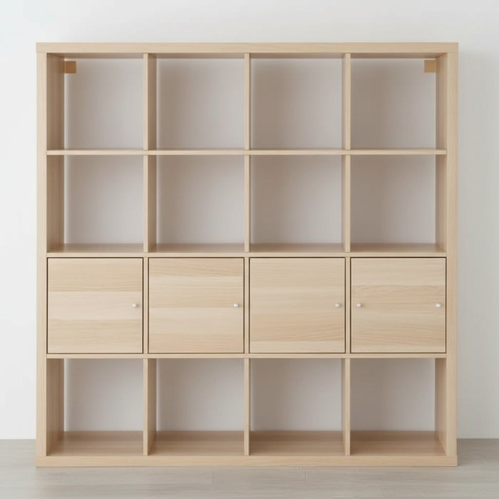 NORDICA 16-Cube Shelving Unit/4 Door Inserts - Image 16