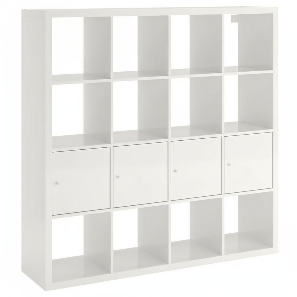 NORDICA 16-Cube Shelving Unit/4 Door Inserts - Image 5