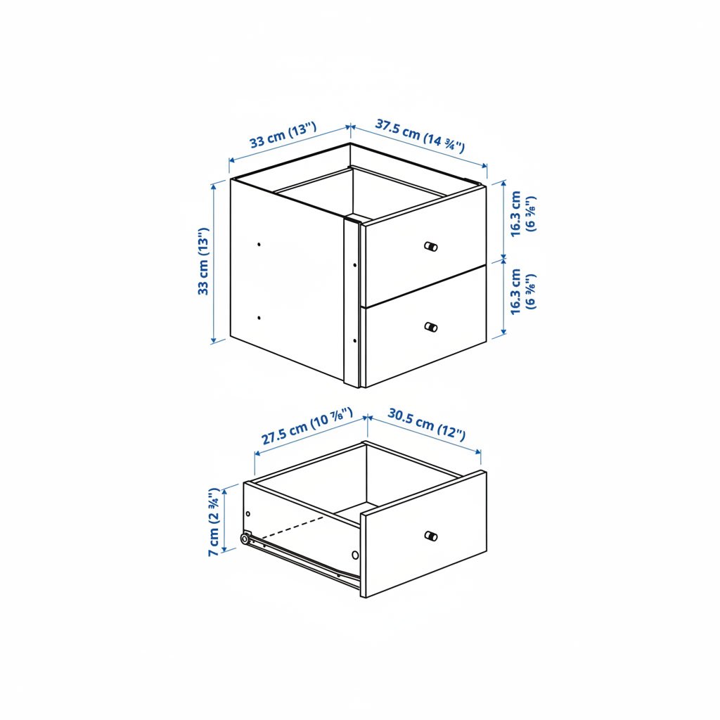 NORDICA 16-Cube Unit-2 Doors/2 Drawer Inserts - Image 27