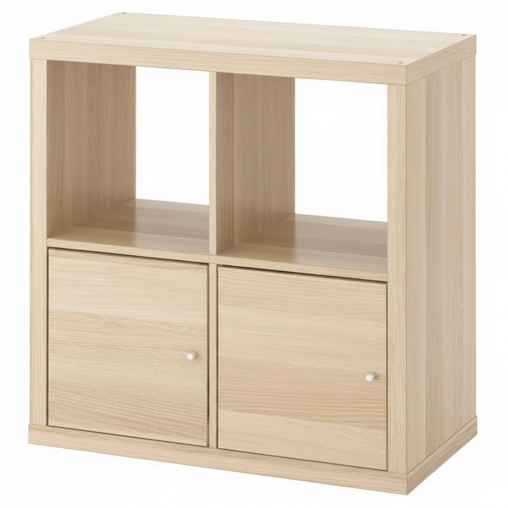 NORDICA 4-Cube Shelving Unit With Doors - Image 14