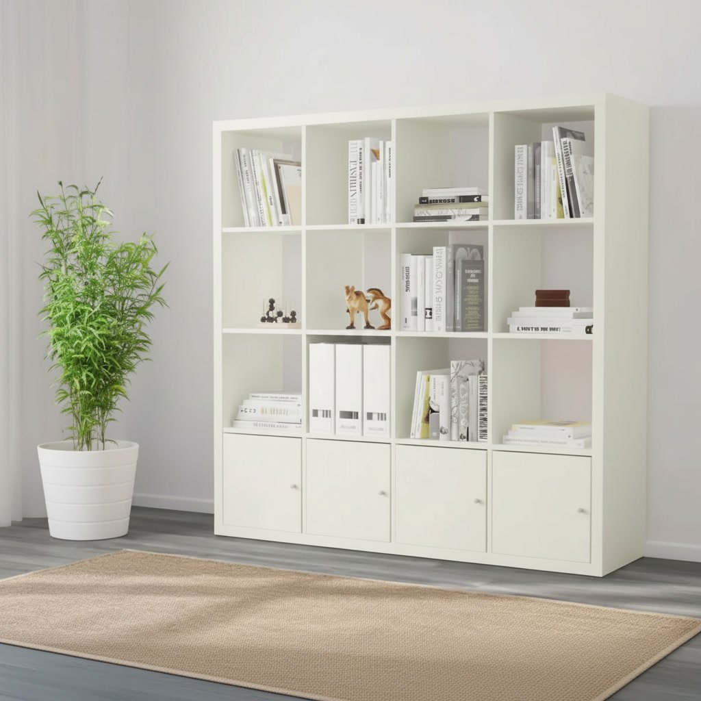 NORDICA 16-Cube Shelving Unit/4 Door Inserts - Image 6