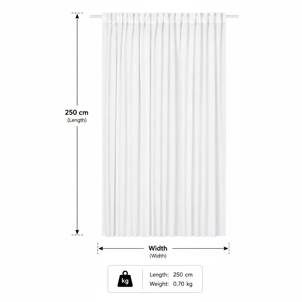 STENFR Polyester Pleated Airy Curtains-300x250 cm - Image 13