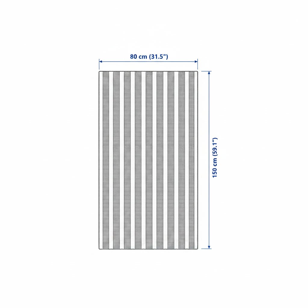 VAGVIK Flatwoven Cotton Striped Rug - Image 7
